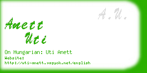 anett uti business card